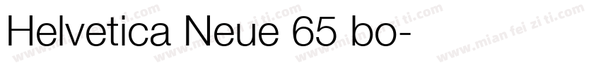 Helvetica Neue 65 bo字体转换